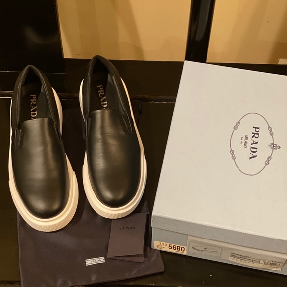 ❌SOLD❌ Authentic Prada 45mm Leather Sneakers (NWT) - Picture 5 of 12